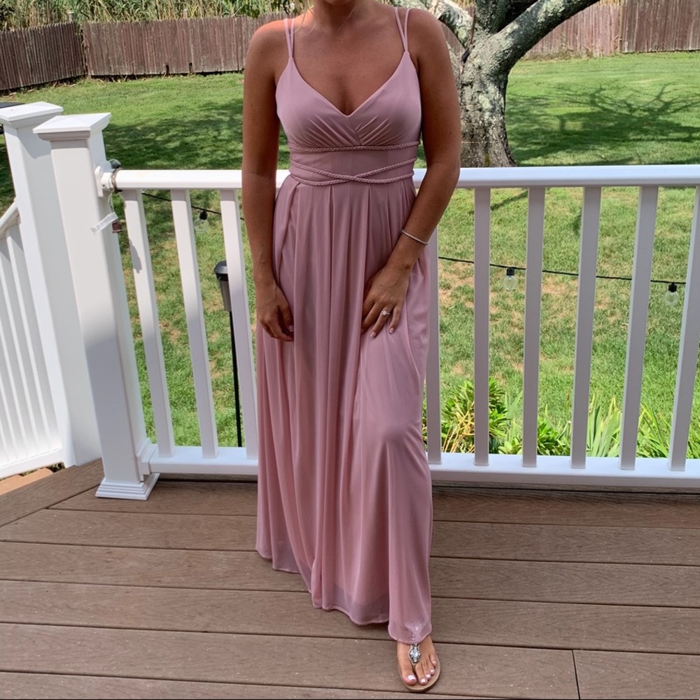 AZAZIE dusty rose dress